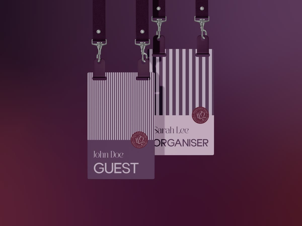 Guest and organiser badges
